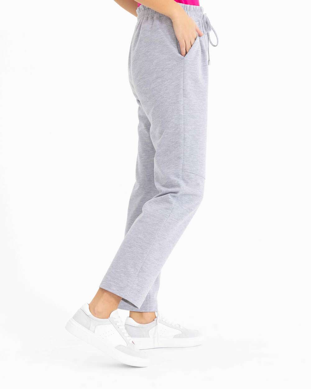 Gray sweatpants with elastic hot sale ankles