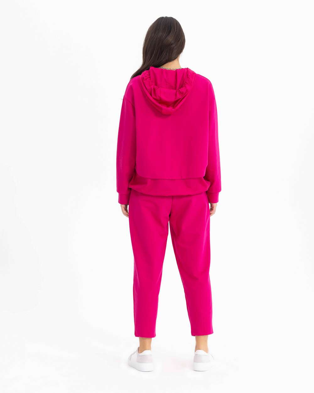 CARROT CUT ELASTIC WAIST TROUSERS