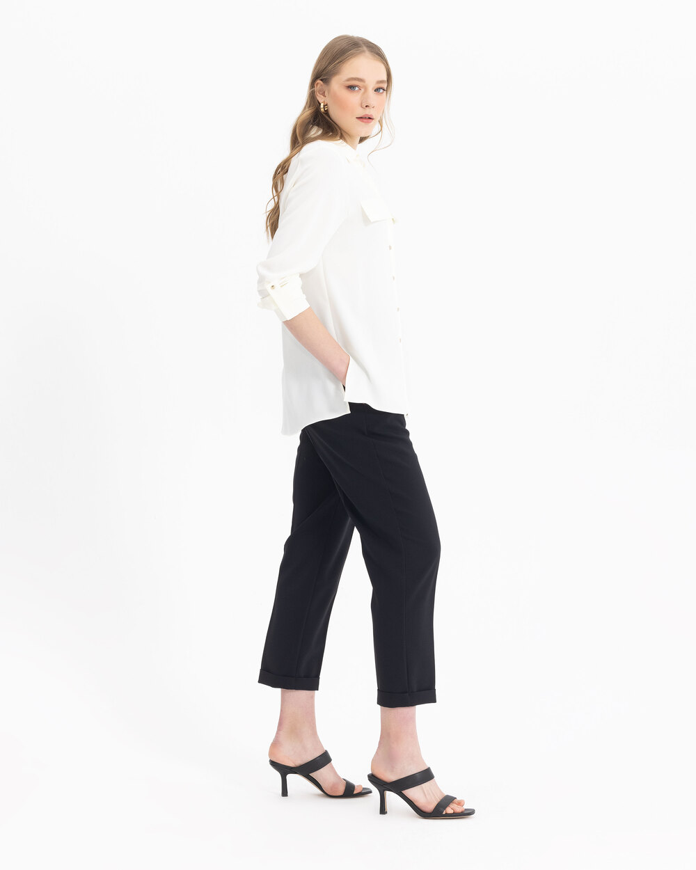 SEÇİL CARROT CUT ELASTIC WAIST TROUSERS