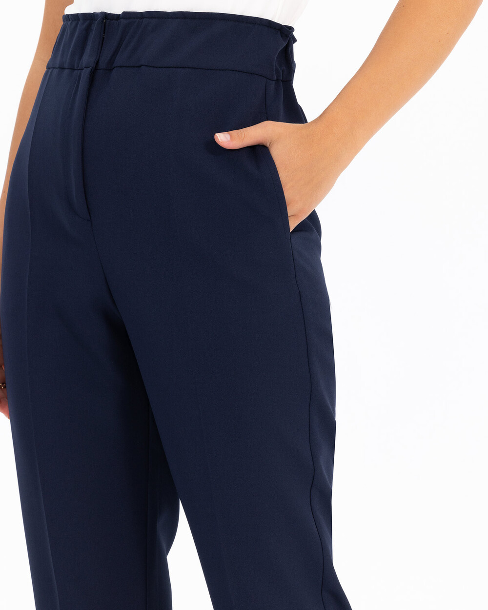 SEÇİL CARROT CUT ELASTIC WAIST TROUSERS