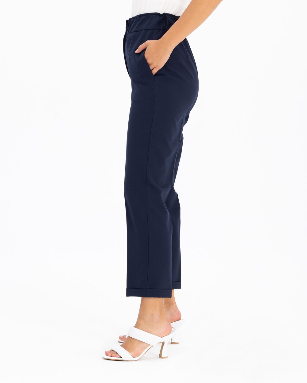 SEÇİL CARROT CUT ELASTIC WAIST TROUSERS