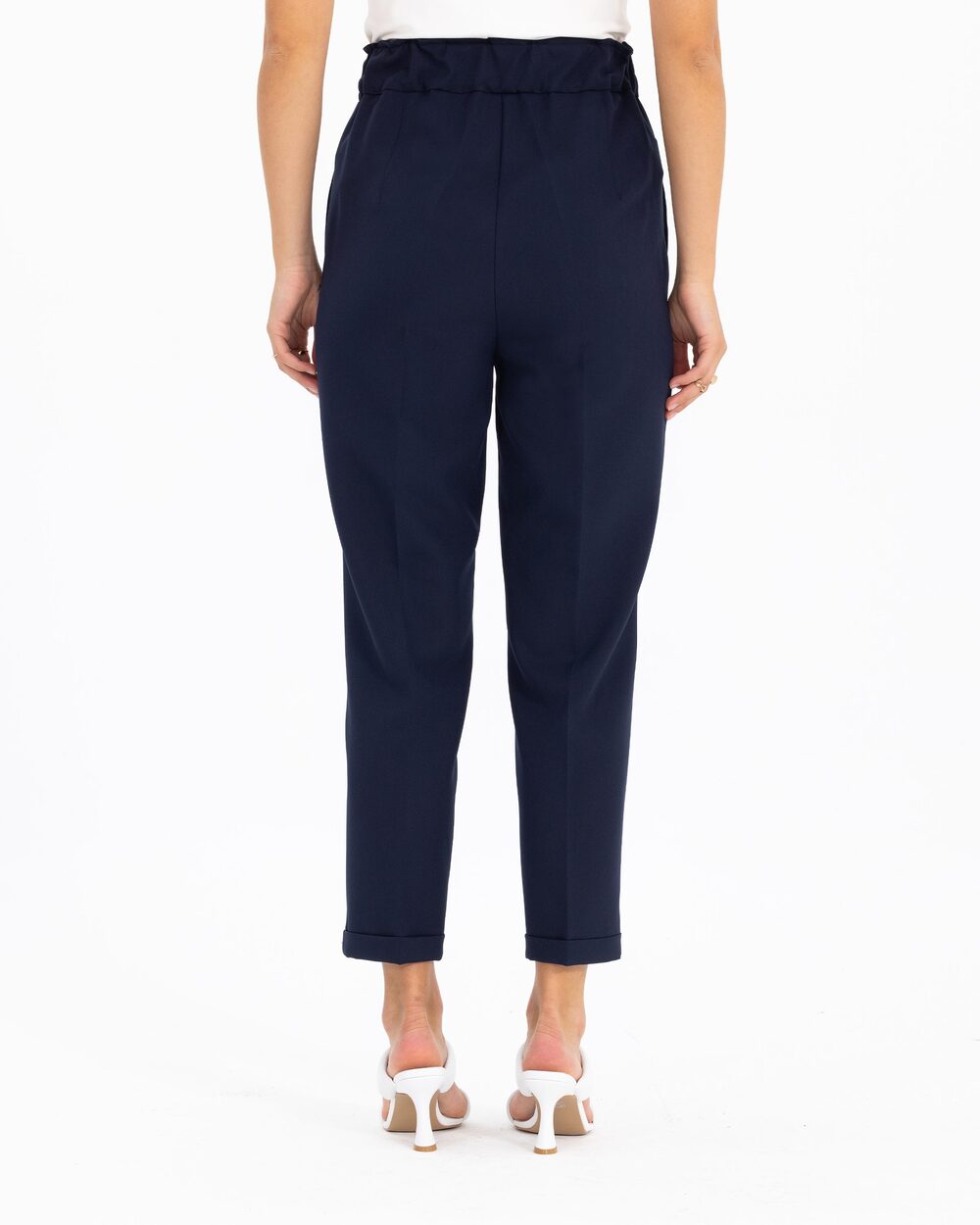 SEÇİL CARROT CUT ELASTIC WAIST TROUSERS