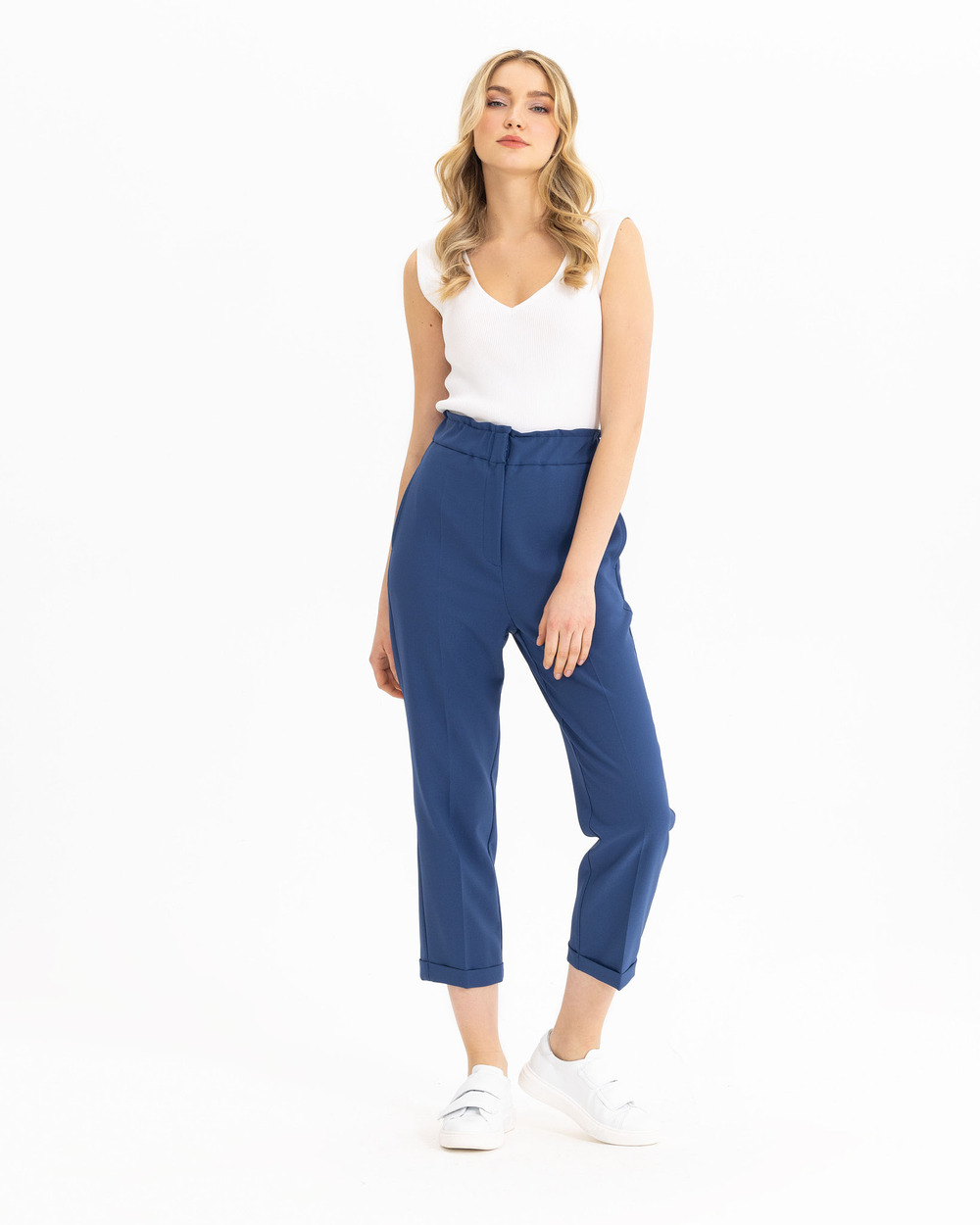 SEÇİL CARROT CUT ELASTIC WAIST TROUSERS