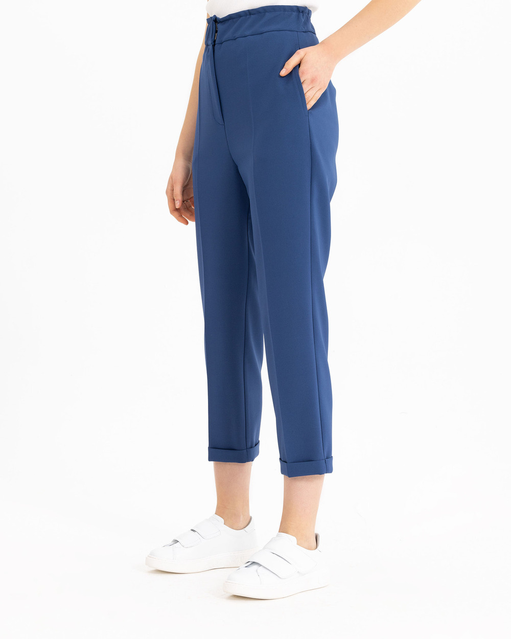 SEÇİL CARROT CUT ELASTIC WAIST TROUSERS