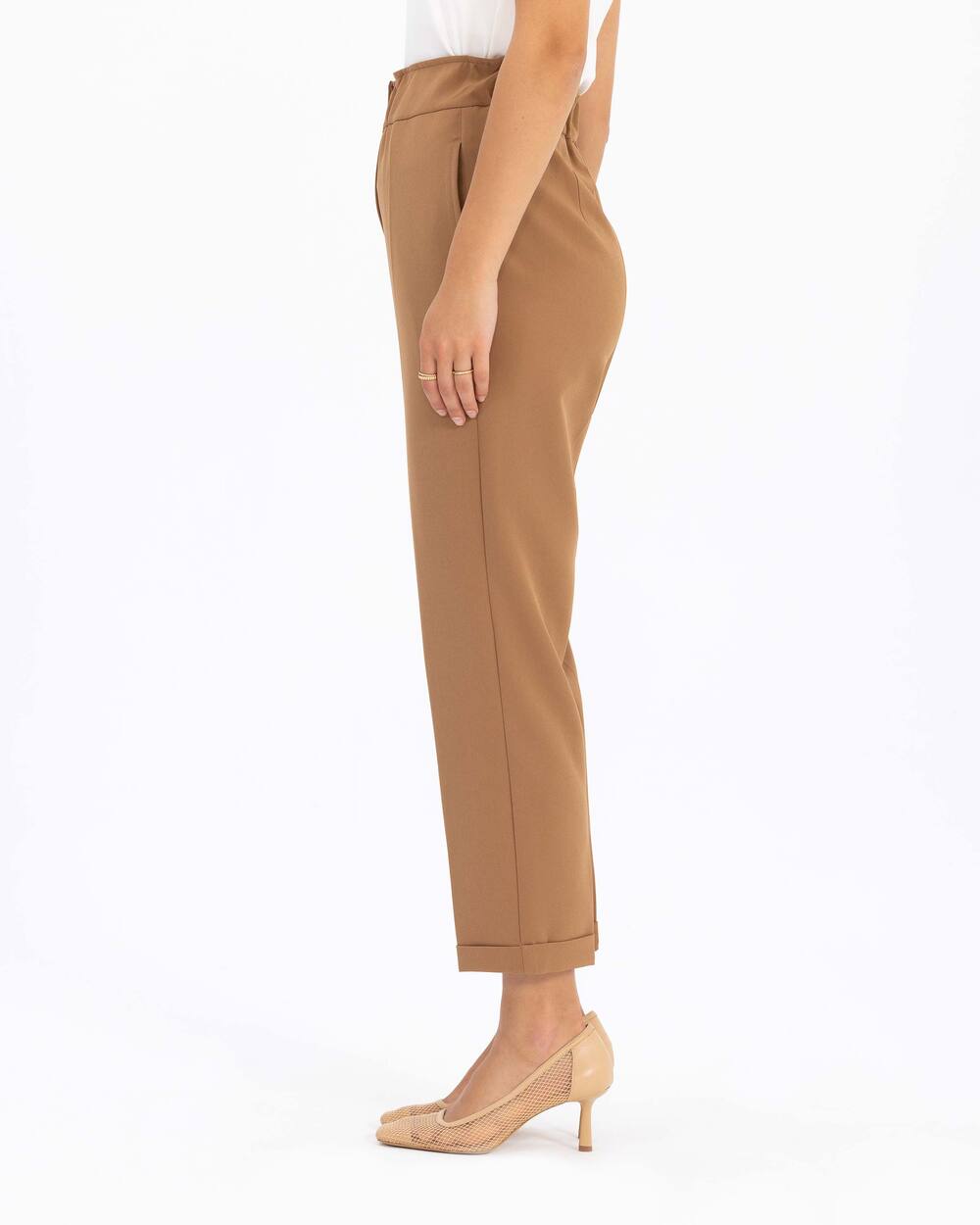 SEÇİL CARROT CUT ELASTIC WAIST TROUSERS