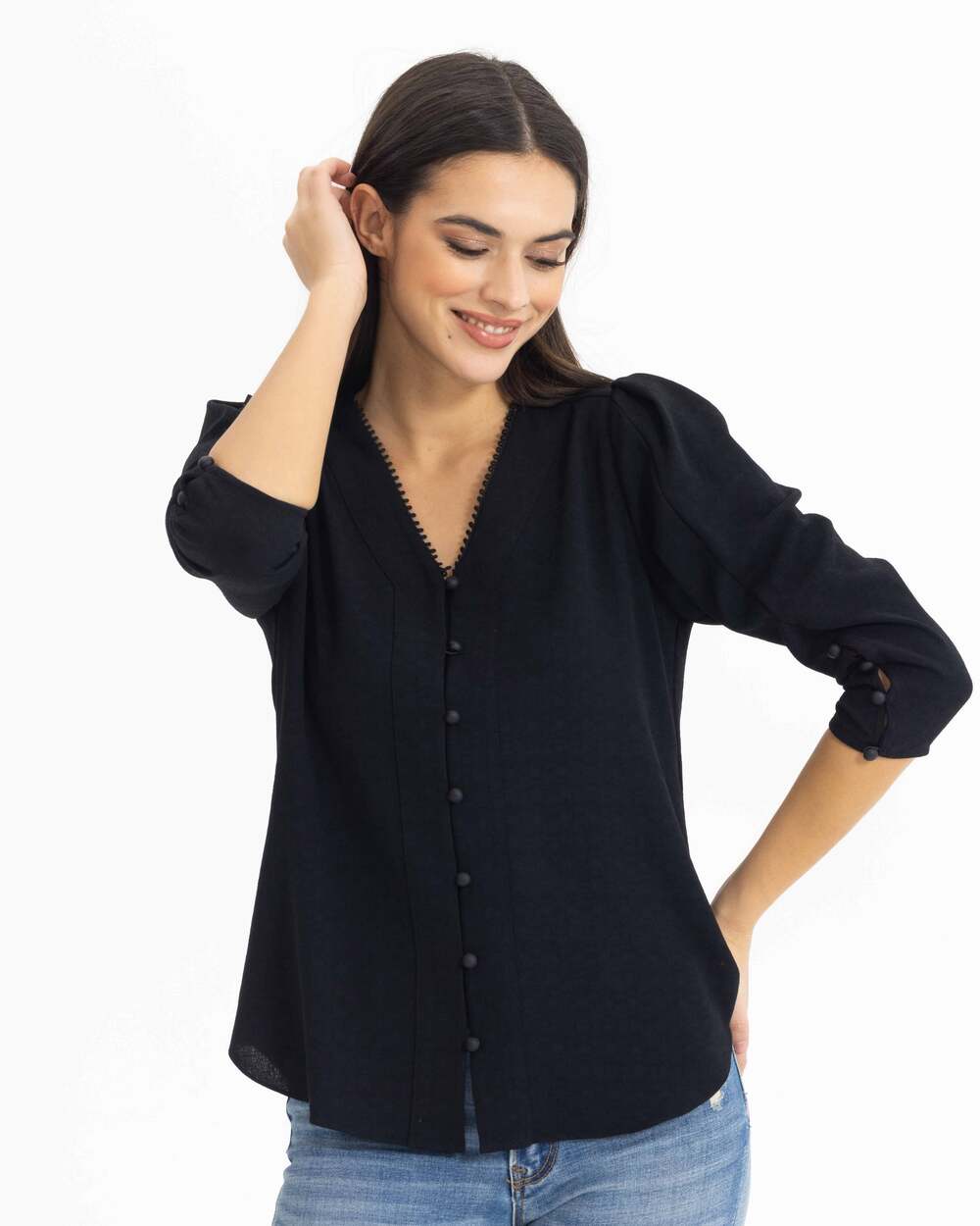 SEÇİL V-NECK BLOUSE