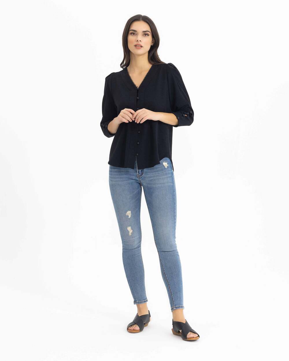 SEÇİL V-NECK BLOUSE