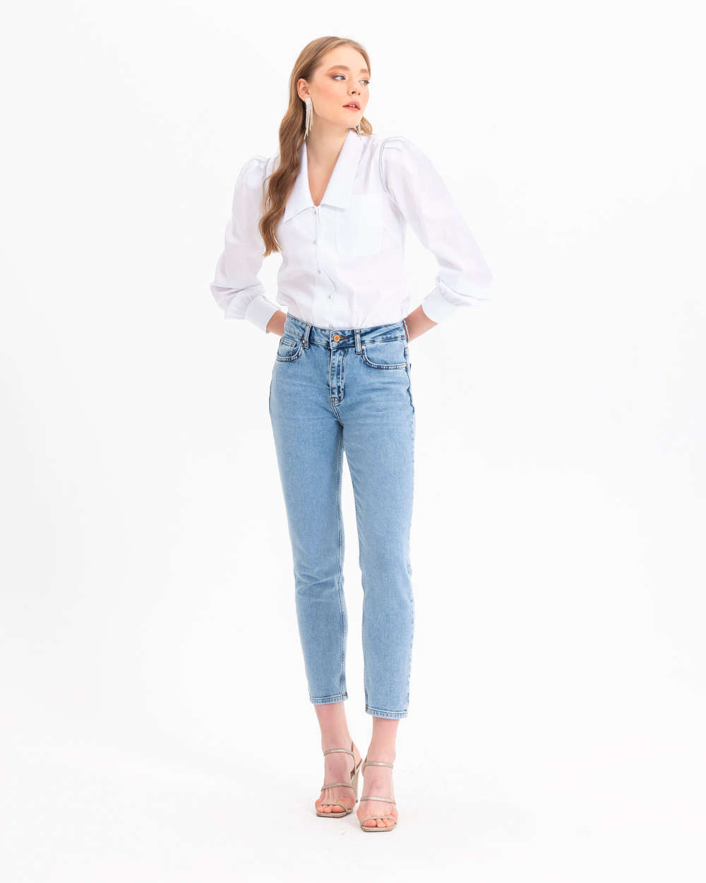 SEÇİL V-NECK STONE SHIRT