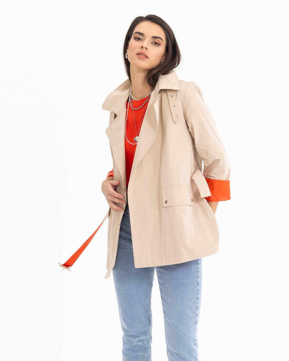  Belted Water Repellent Trench Coat