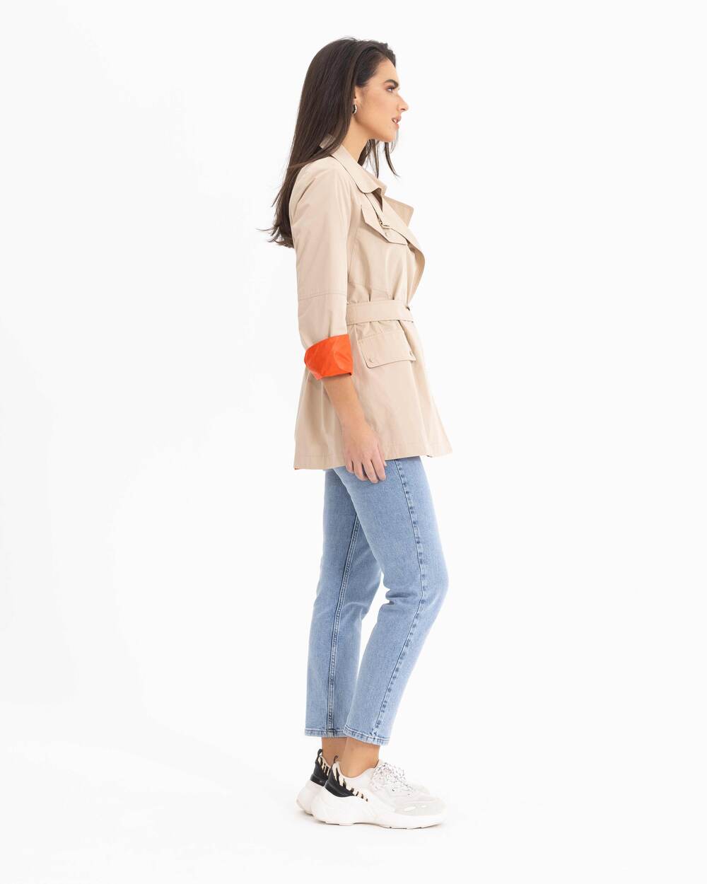  Belted Water Repellent Trench Coat