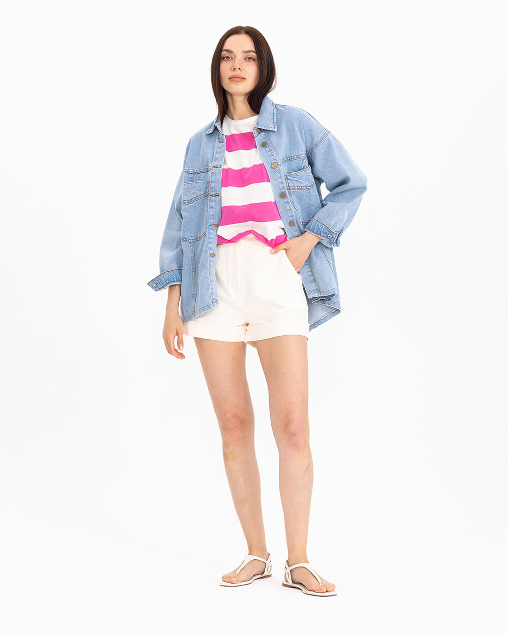 Gömlek Kesim Jean Ceket