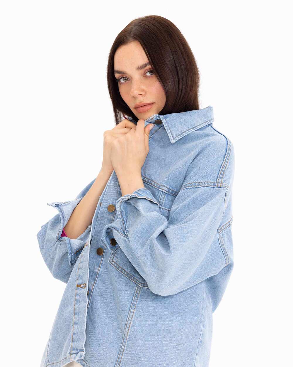 Gömlek Kesim Jean Ceket