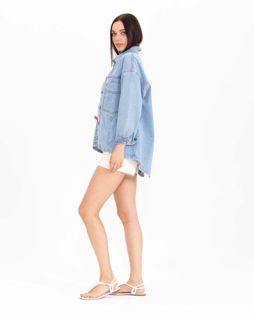 Gömlek Kesim Jean Ceket