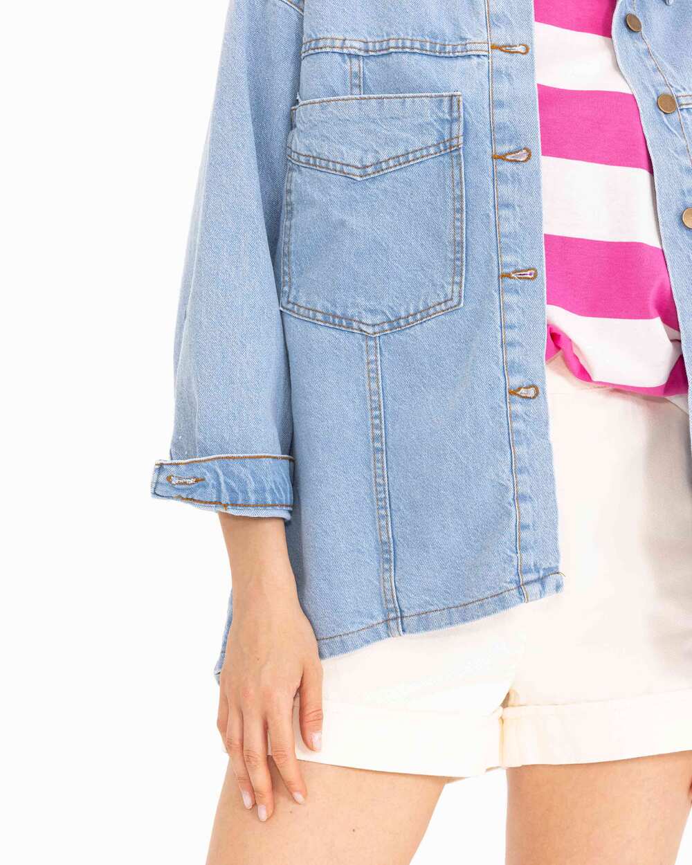 Gömlek Kesim Jean Ceket