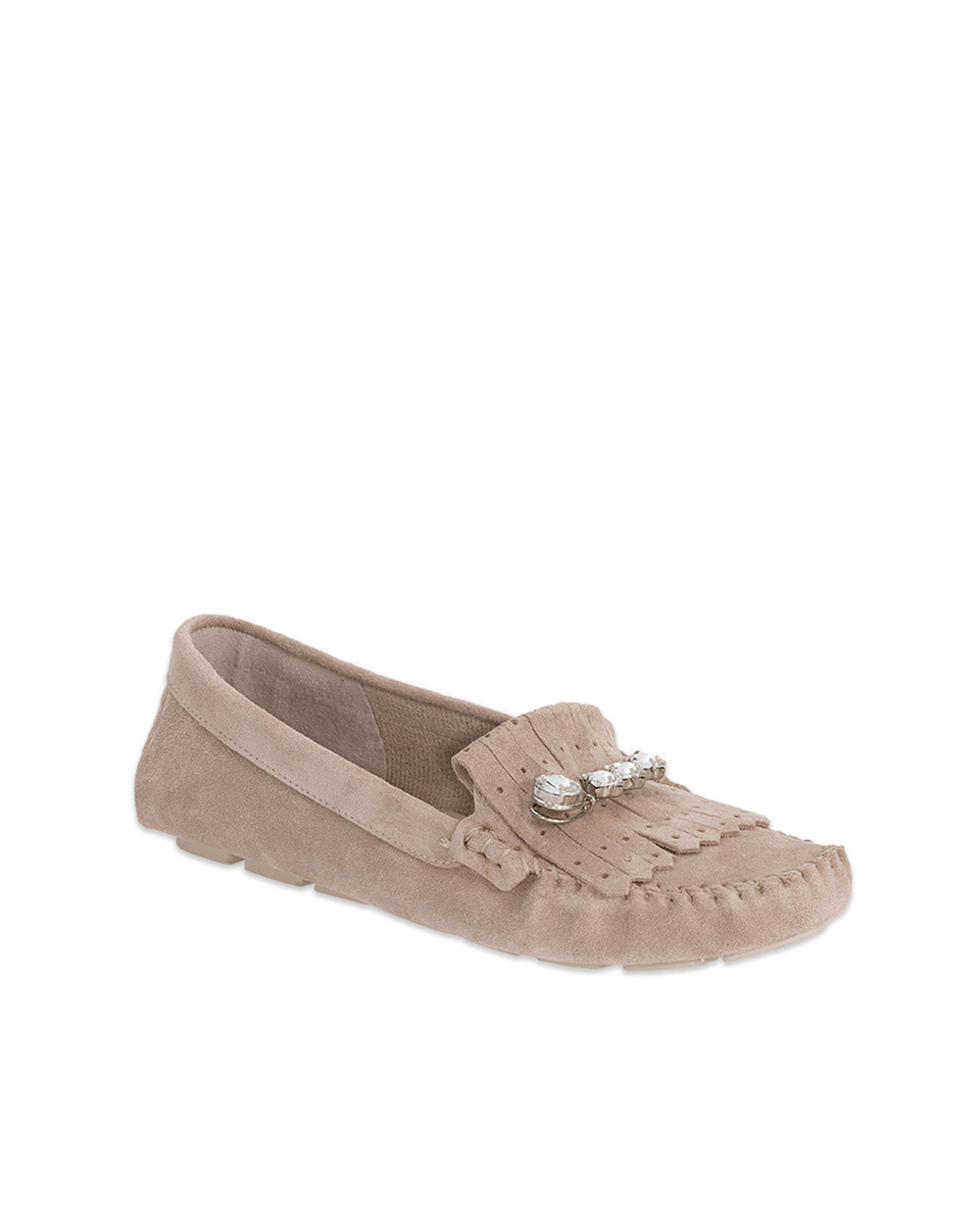  Stone Detailed Ballet Flats