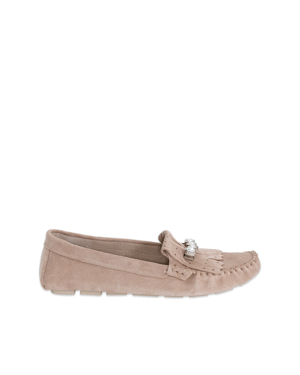  Stone Detailed Ballet Flats