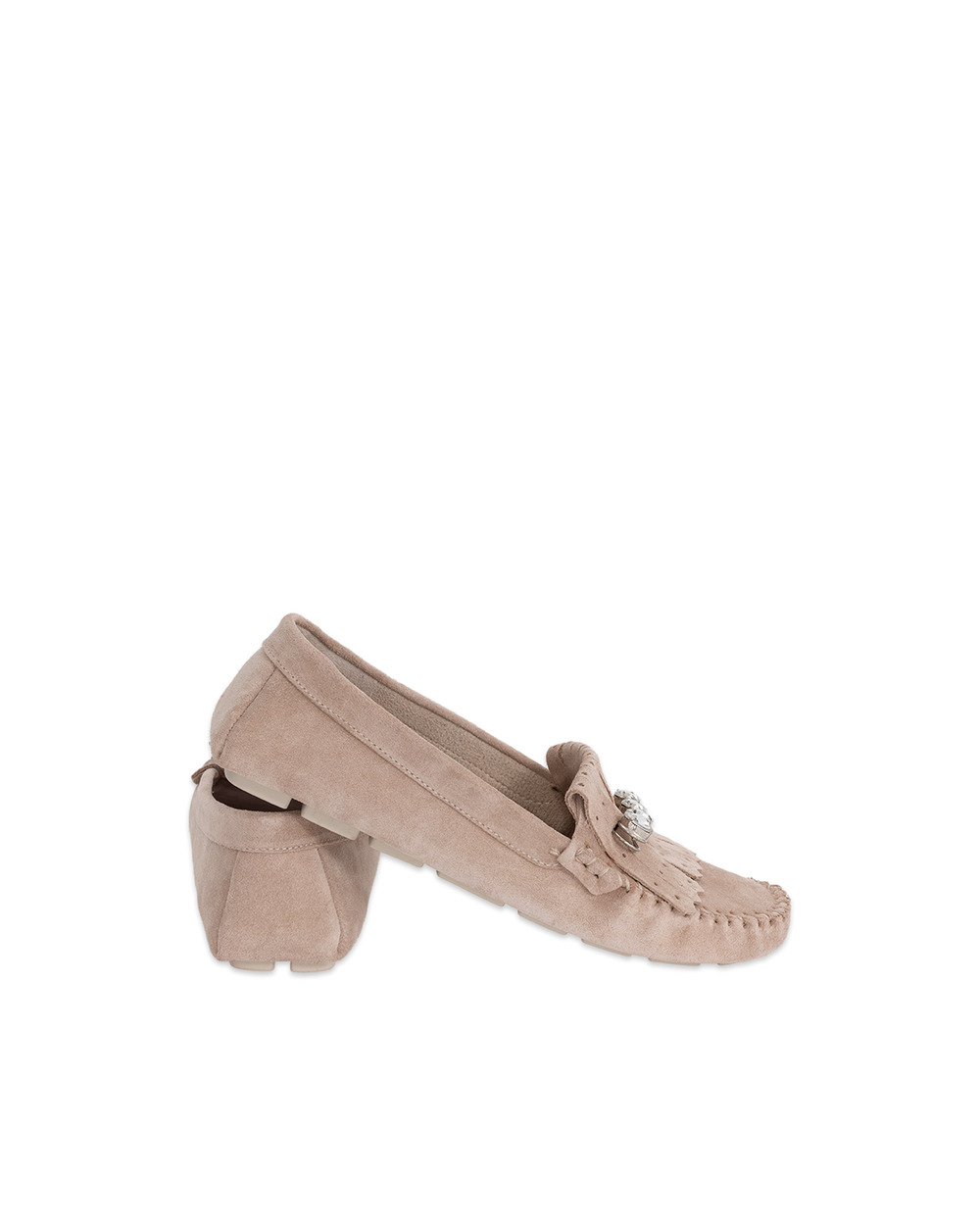  Stone Detailed Ballet Flats