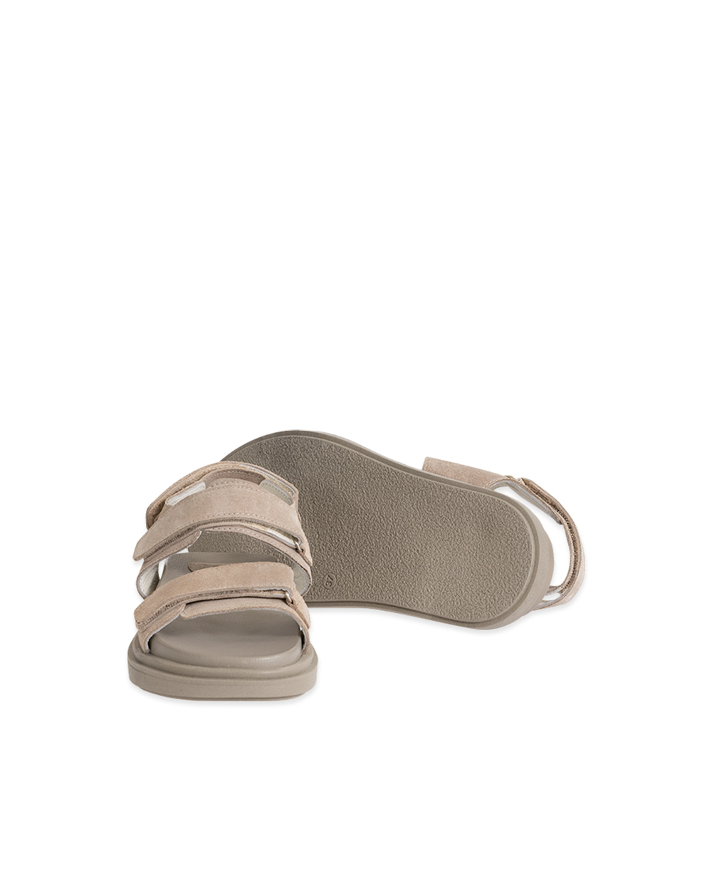 Çift Bantlı Süet Sandalet