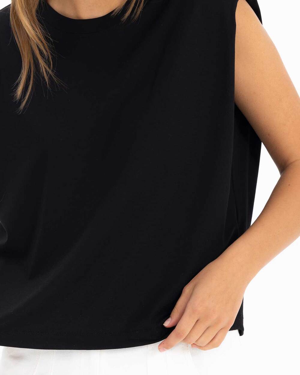 Padded sleeveless t online shirt