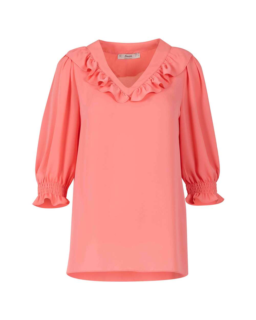 Yakası Fırfırlı Bluz