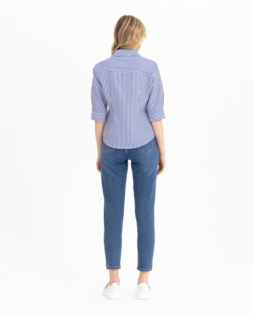 Çizgili Kısa Boy Gömlek