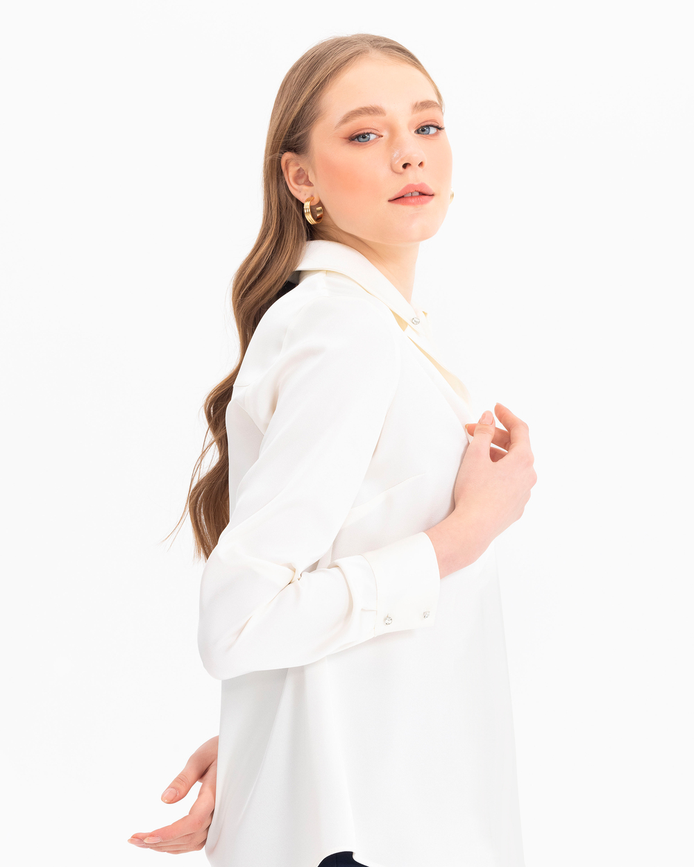 V Yaka Uzun Kollu Bluz