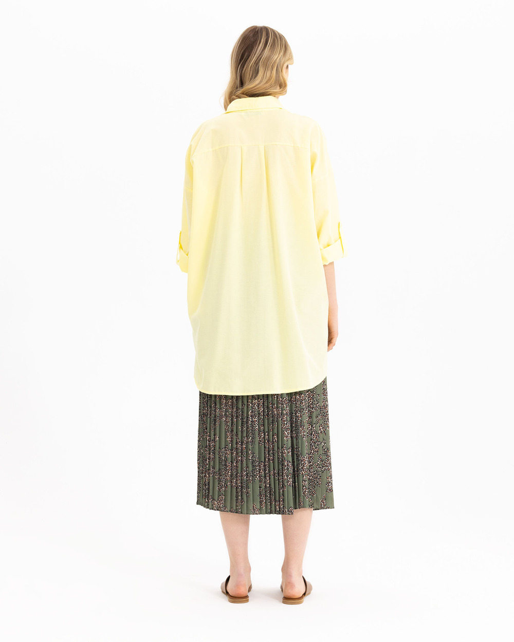 Oversıze Düz Gömlek