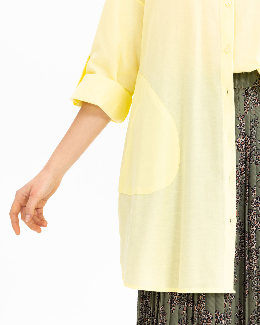 Oversıze Düz Gömlek