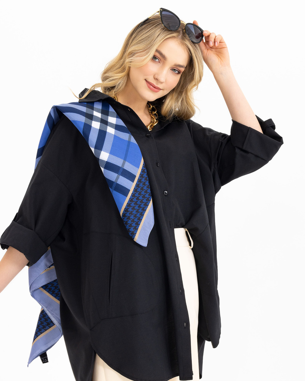 Oversıze Düz Gömlek