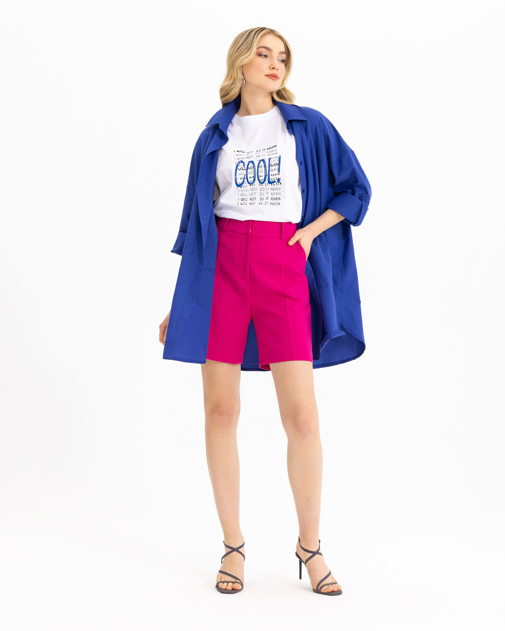 Oversıze Düz Gömlek