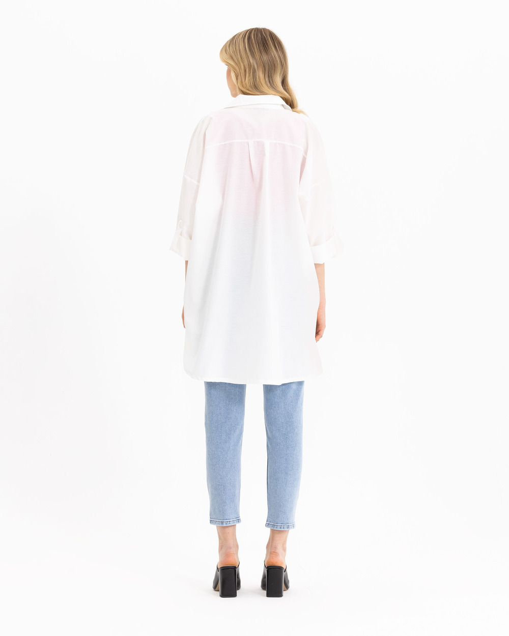 Oversıze Düz Gömlek