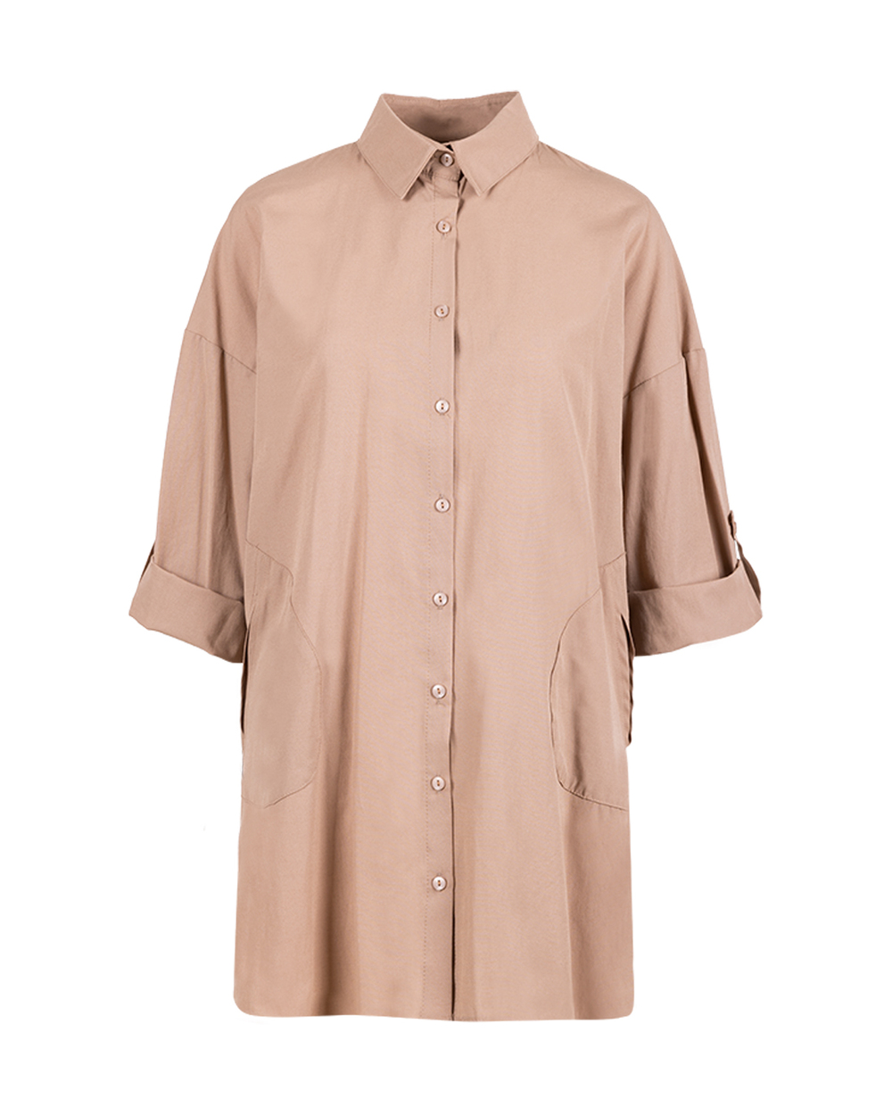 Oversıze Düz Gömlek