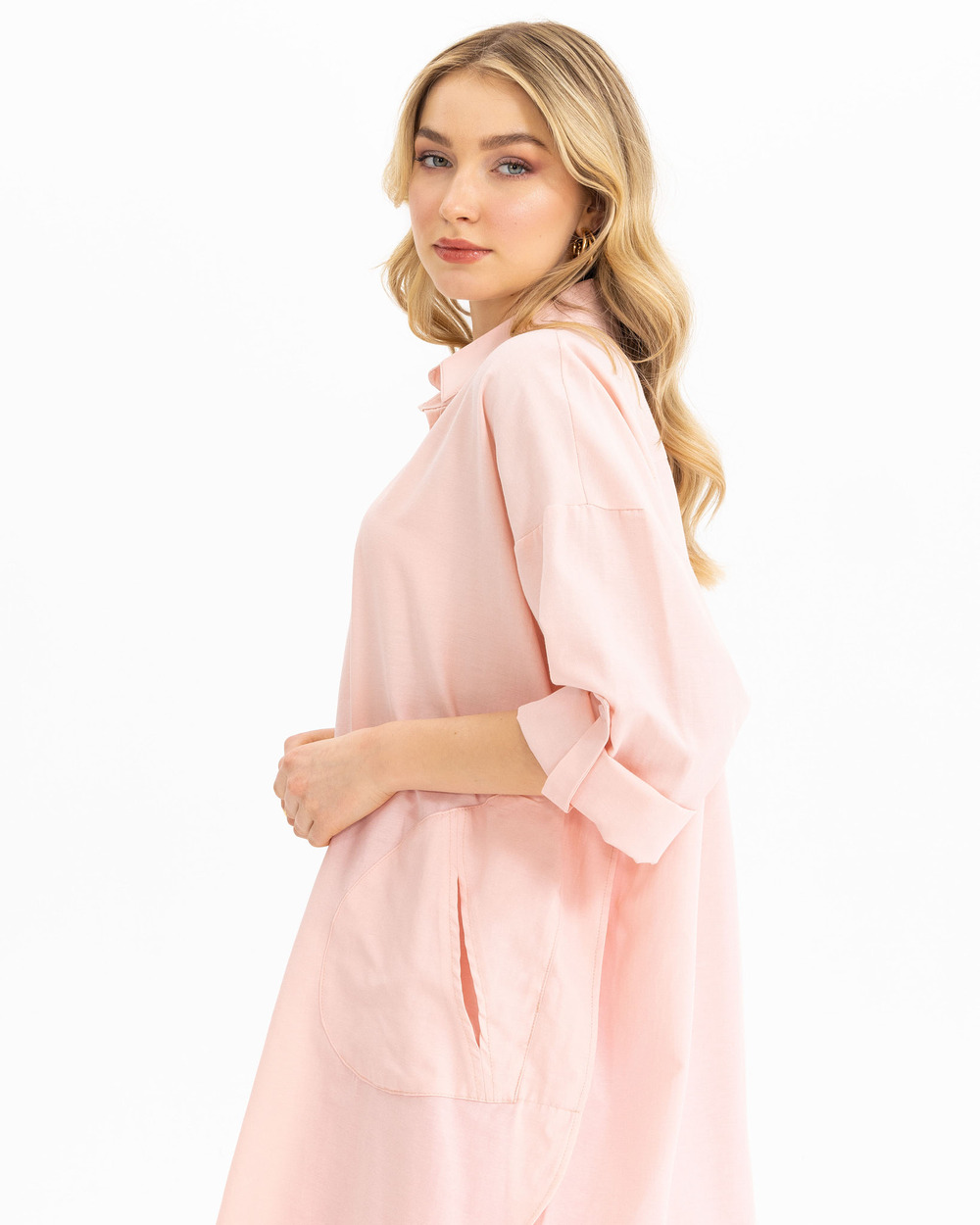 Oversıze Düz Gömlek