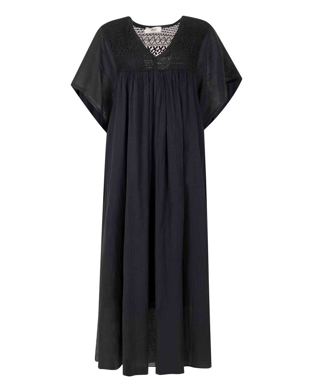  Lace Detailed V-Neck Maxi Length Dress