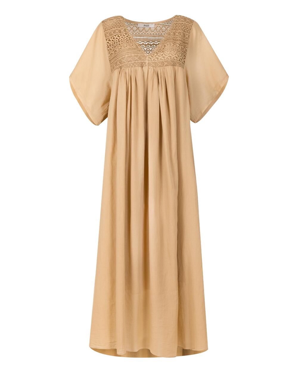  Lace Detailed V-Neck Maxi Length Dress