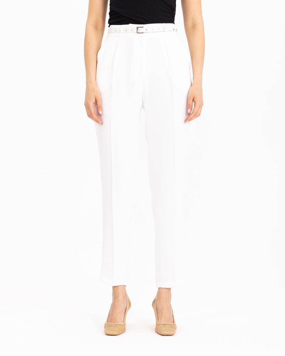  Belted Relax Fit Trousers