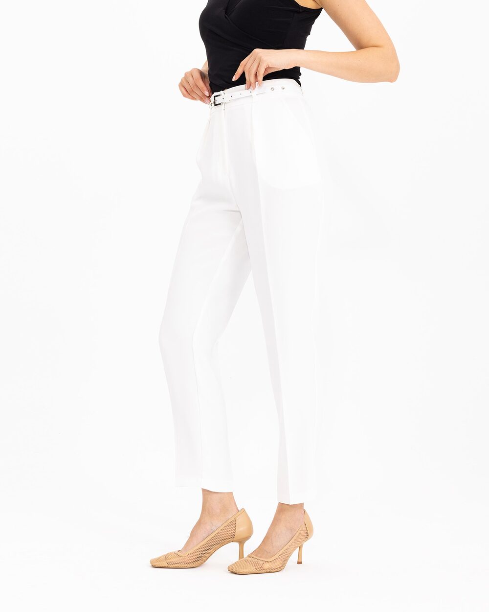  Belted Relax Fit Trousers