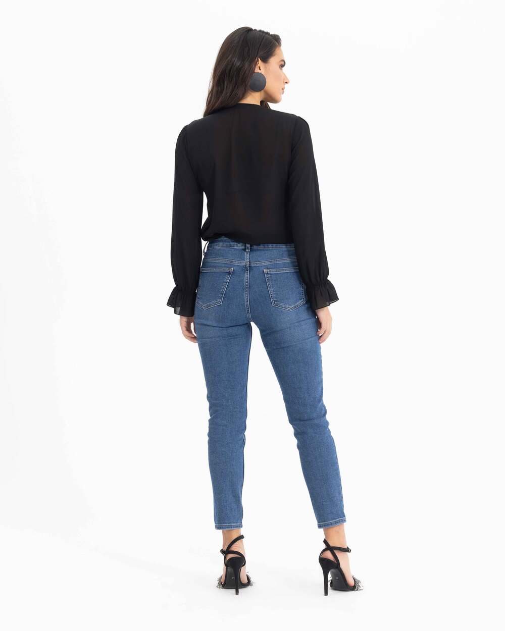Ruffle V-Neck Blouse