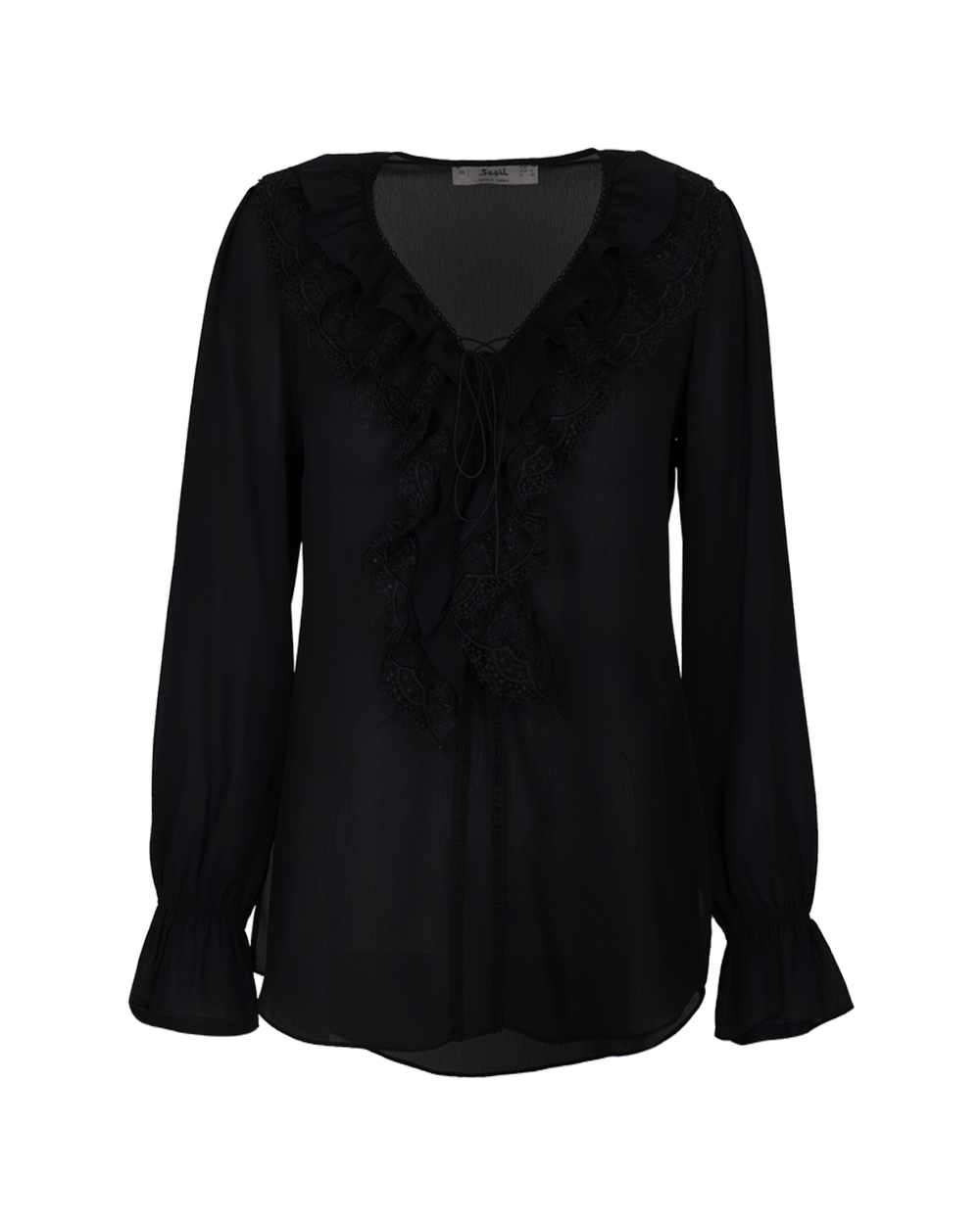Ruffle V-Neck Blouse