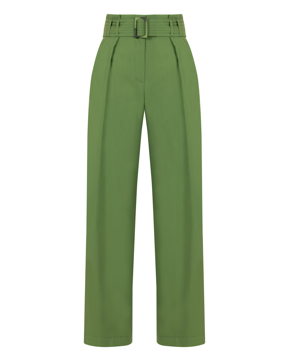 Pile Detaylı Kemerli Pantolon