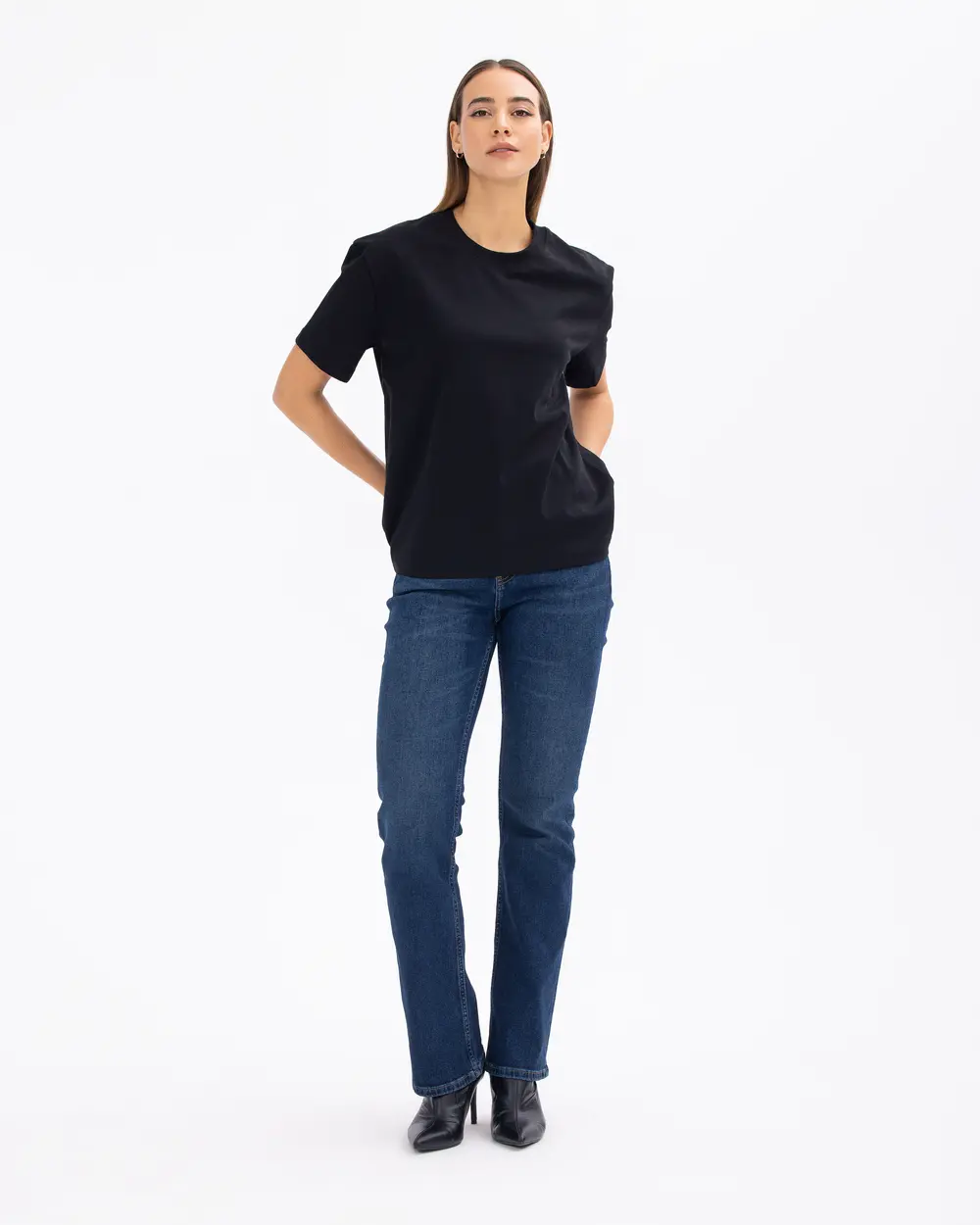 Short-Sleeved Crew Neck Basic T-Shirt