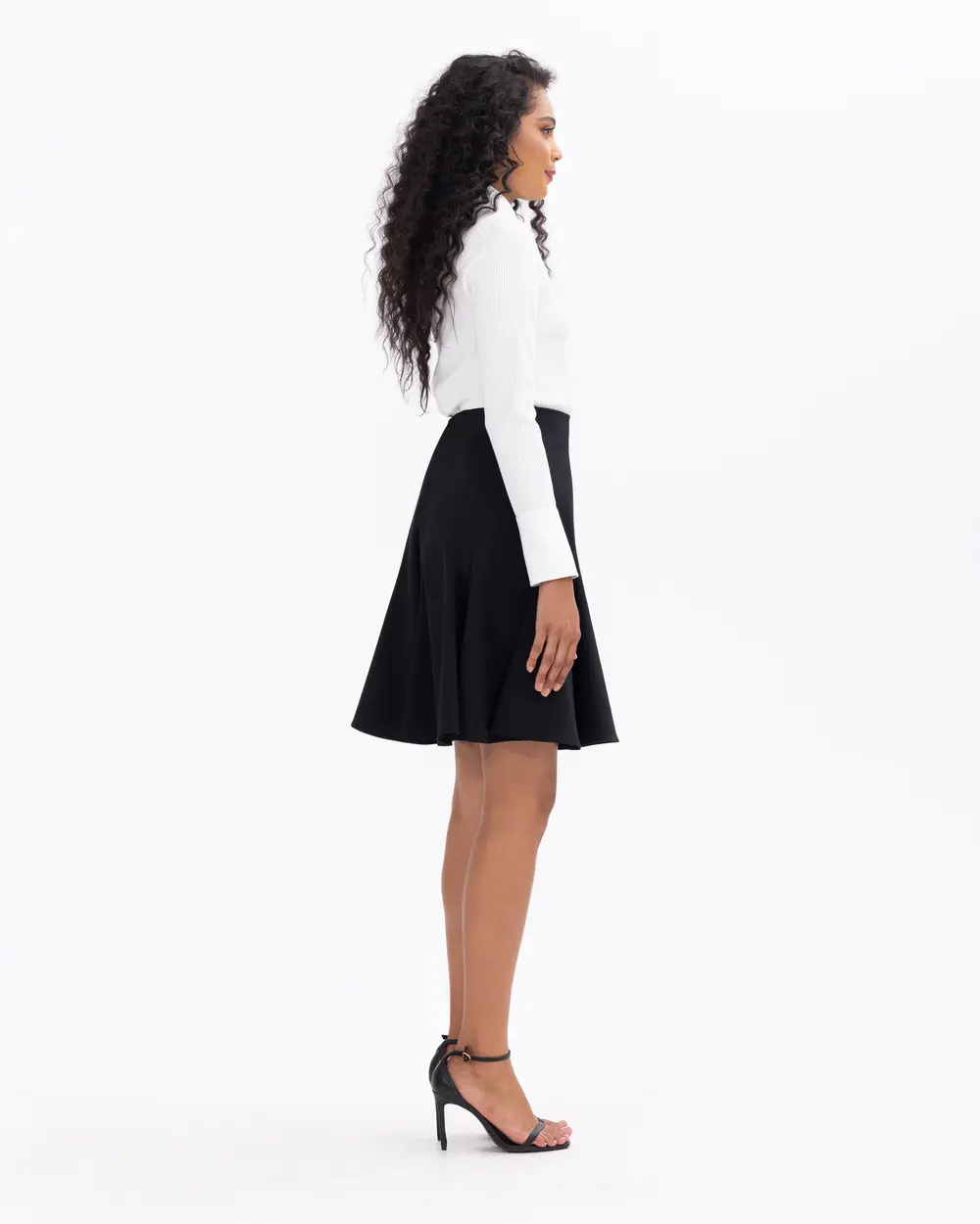 Fermuar Detaylı Mini Boy Dokuma Etek