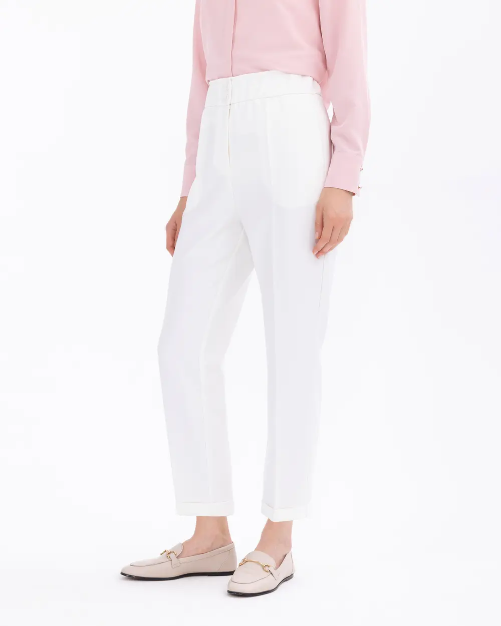 Ankle-Length Carrot Cut Trousers