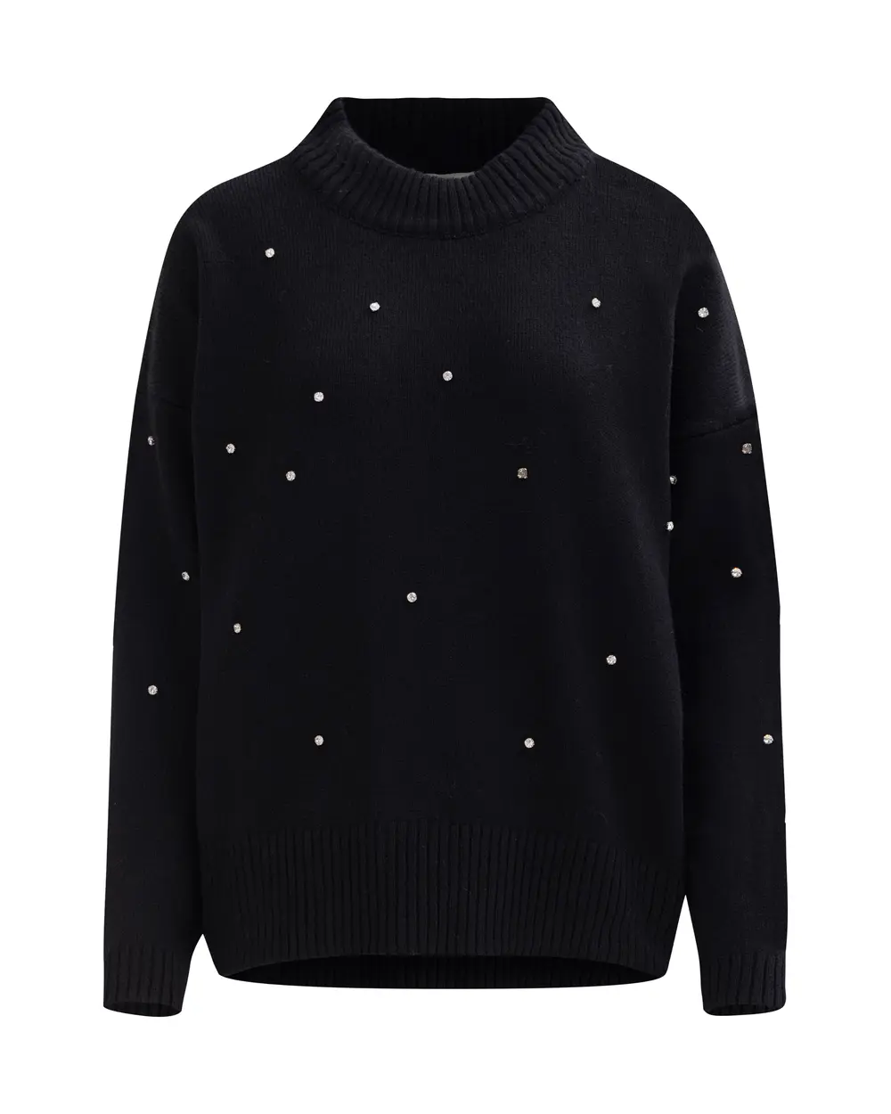 Half white half outlet black sweater