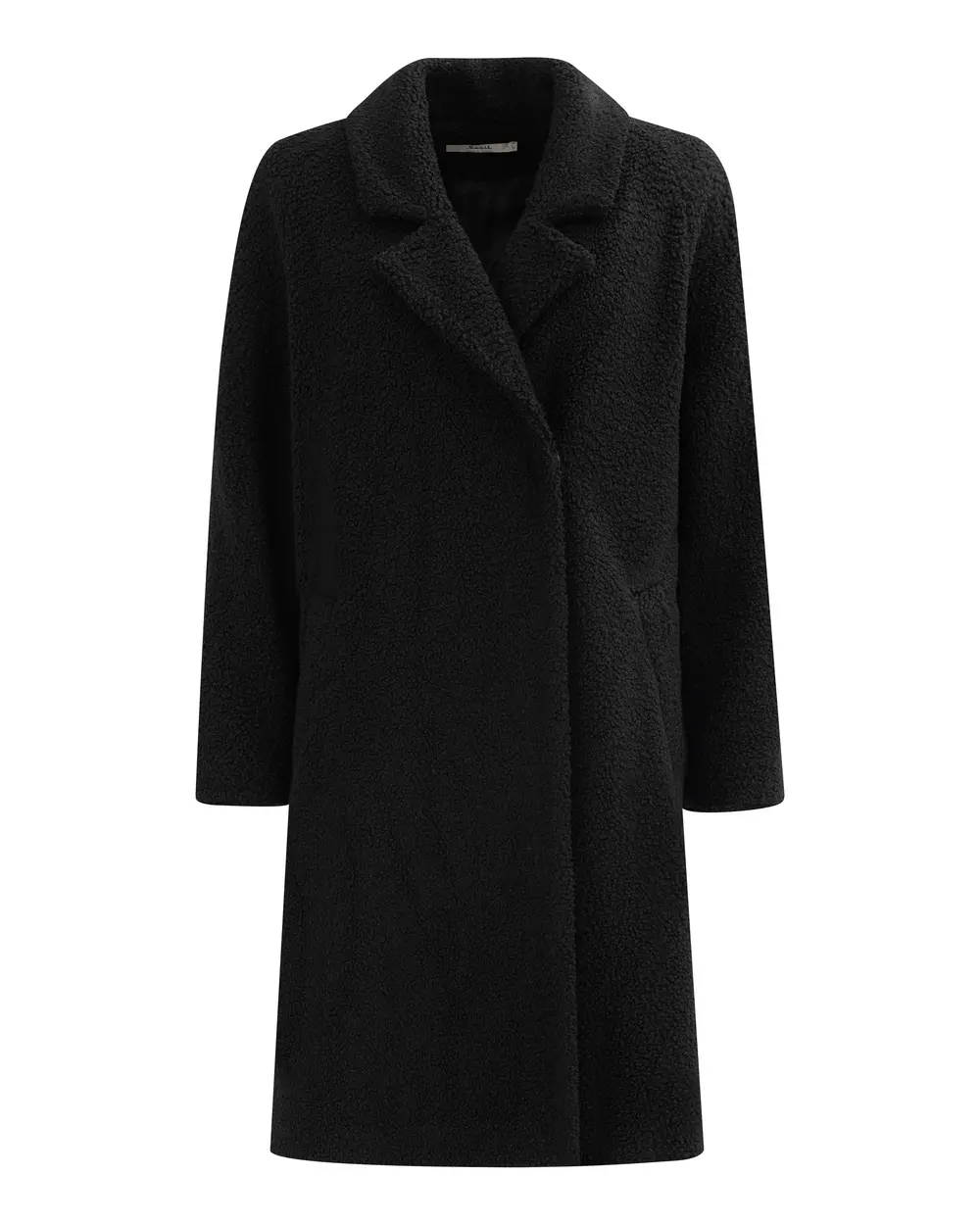 Düğmeli Rahat Kesim Buklet Kaban