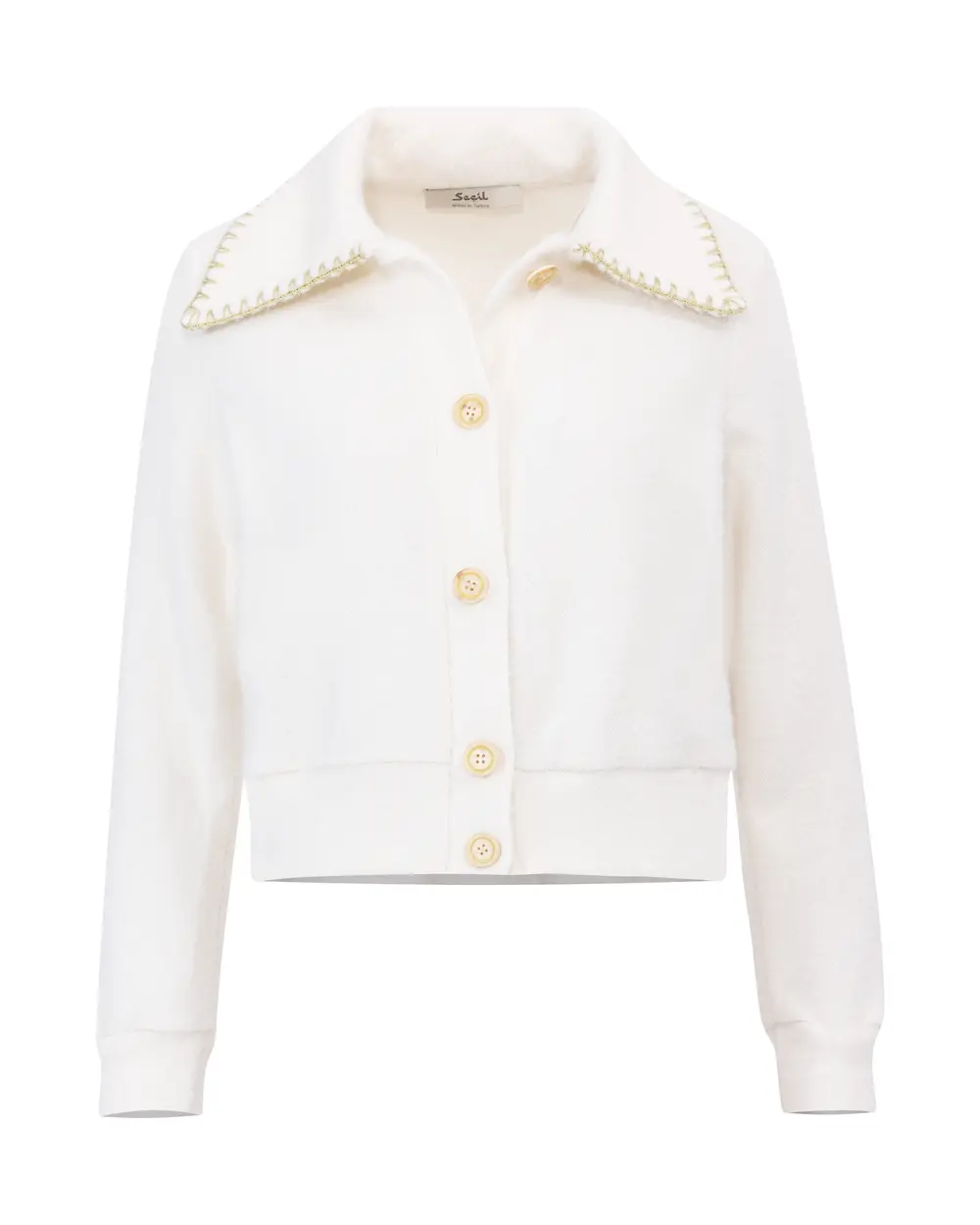 Düğmeli İşleme Detaylı Kısa Boy Hırka