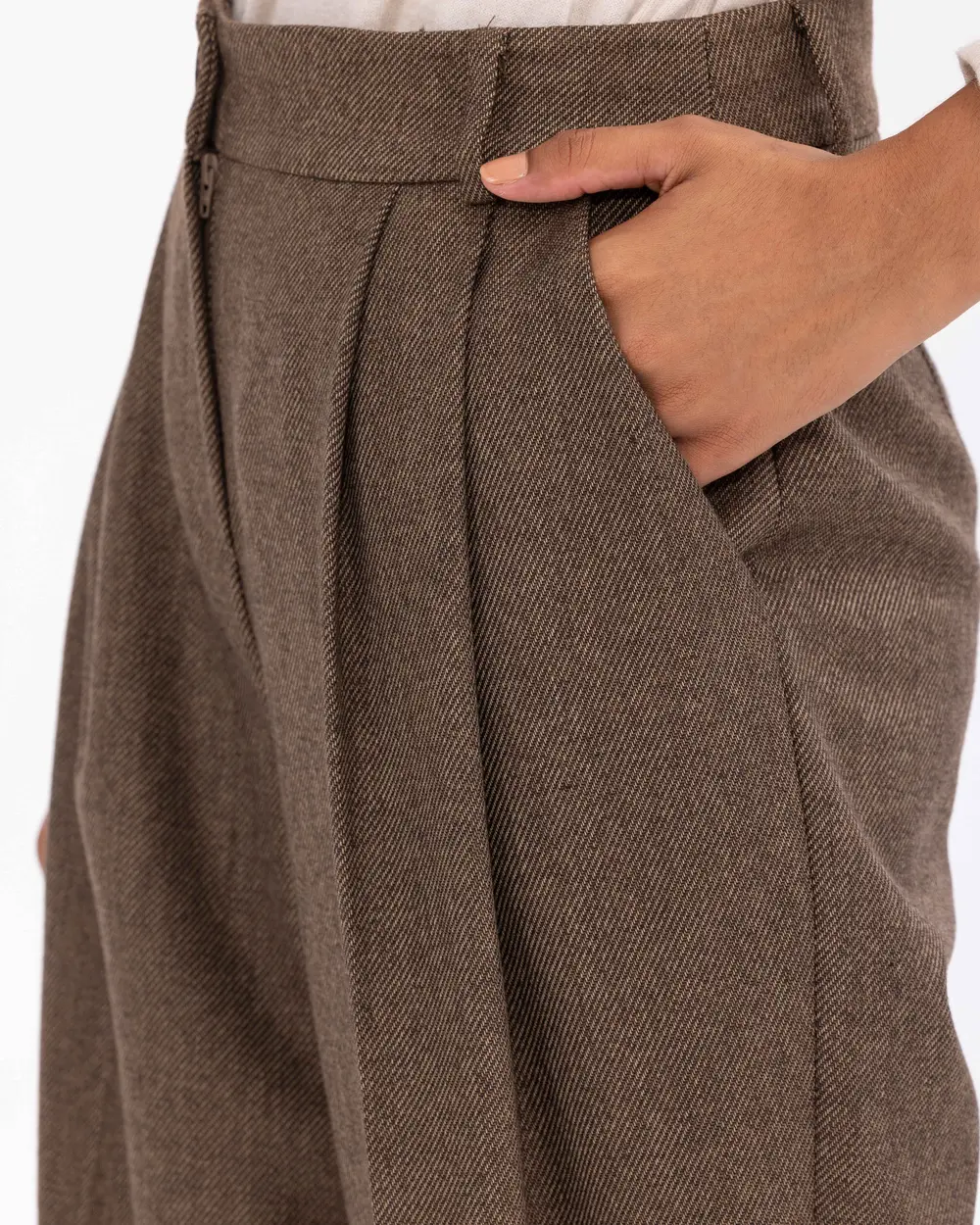 Pileli Bol Paçalı Palazzo Pantolon