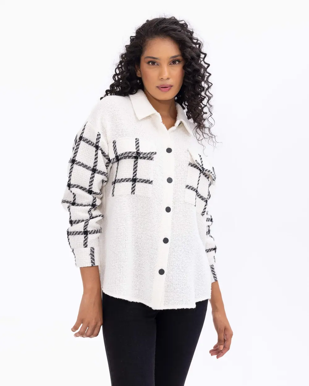 Ekose Desen Detaylı Tüvit Gömlek