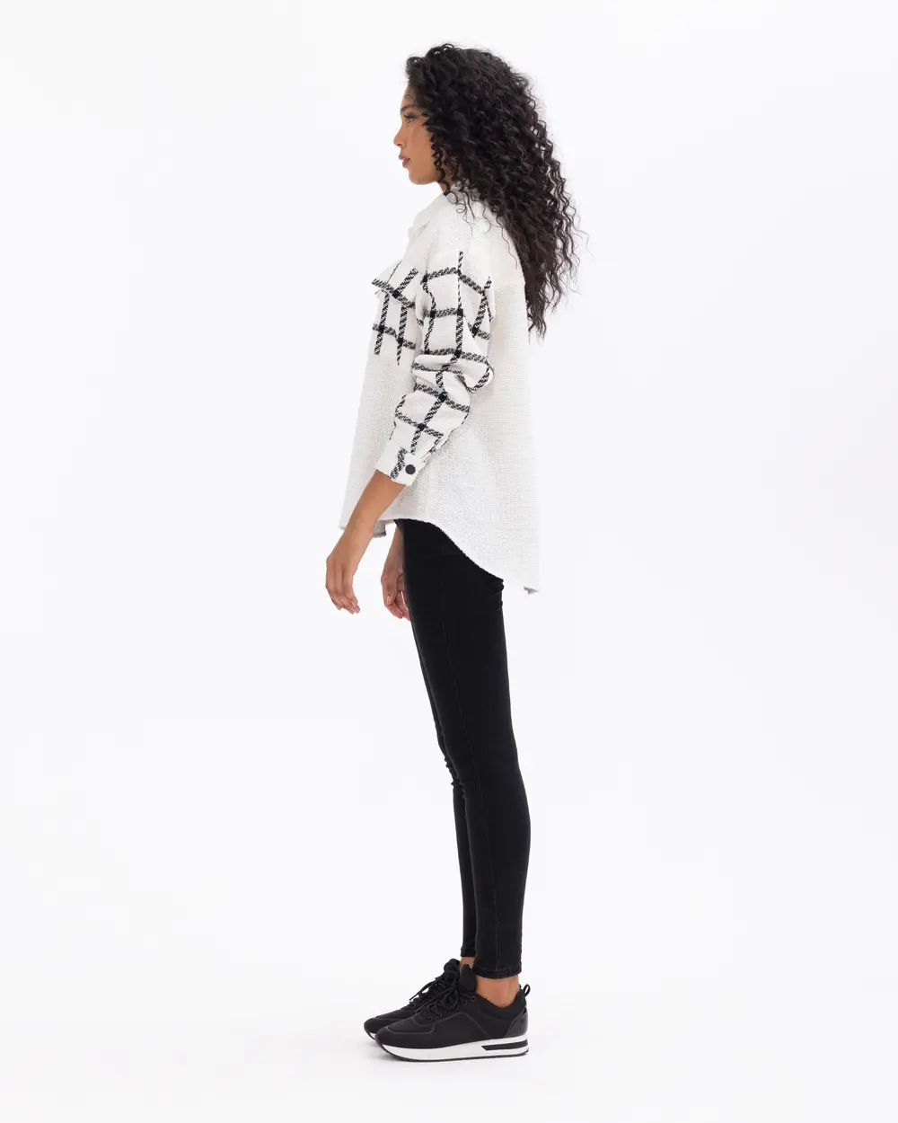 Ekose Desen Detaylı Tüvit Gömlek