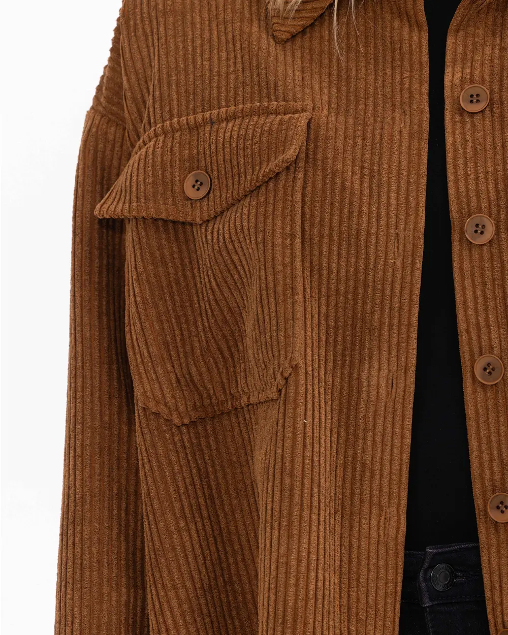 Cepli Fitilli Kadife Gömlek